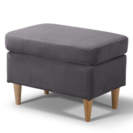 пуф Нильс 600х400х440мм велюр темно-серый