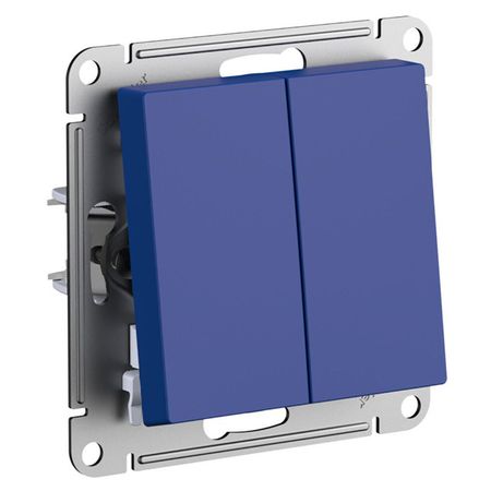 переключатель 2-клавишный SCHNEIDER ELECTRIC Atlas Design сх.6/2 аквамарин переключатель 1 клавишный atlas design с и белый