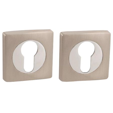 накладка под цилиндр AJAX ET JK квадрат матовый никель/хром