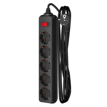 сетевой фильтр ФОТОН 2м 5 гнезд 10А с выключателем с/з черный сетевой фильтр фотон 2м 5 гнезд 10а с выключателем с з