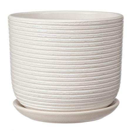 горшок керамический с поддоном лоза белый бук 0,8 л зелёная искусственная винная лоза 230 см