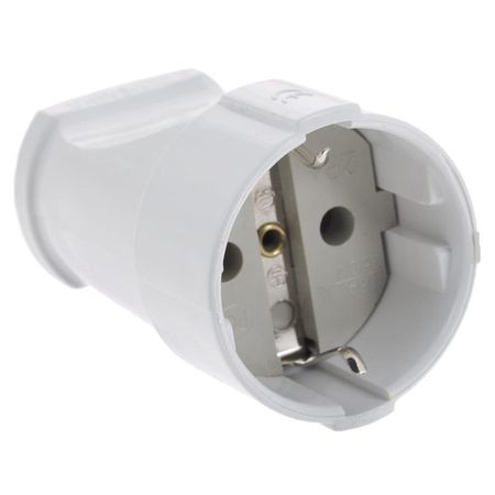 гнездо штепсельное FAR 16А с заземлением белый гнездо штепсельное реальная электрика рп16 001 б з белый