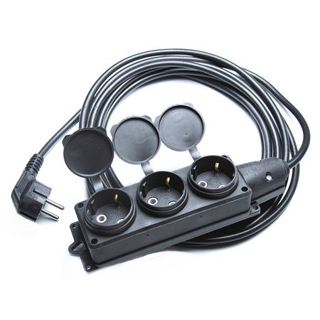 удлинитель РЕАЛЬНАЯ ЭЛЕКТРИКА 20м 3 гнезда уличный с/з ПВС 16А IP44 3х1,5кв.мм. черный удлинитель реальная электрика 20м 3 гнезда уличный с з пвс 16а ip44 3х1 5кв мм