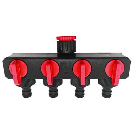 распределитель MAXITERRA 4х-канальный пластик коннектор maxiterra 3 4 с аквастопом пластик