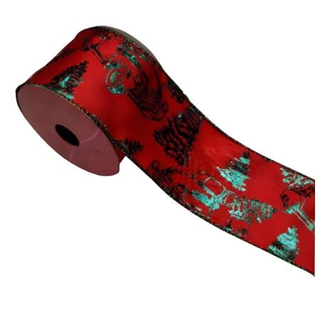 лента п\э MAXIJOY 6см 2,7м красный микс шар maxijoy белые бусы 80мм стекло красный