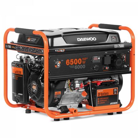генератор бензиновый DAEWOO GDA 7500E 6,5/6,0кВт 420см3 снегоуборщик бензиновый daewoo s 7565