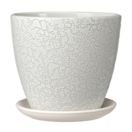 горшок керамический с поддоном маджента белый крокус 2,3 л горшок керамический с поддоном огма 2 6л d26см h8 5см бонсай белый