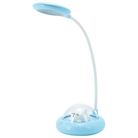 светильник-ночник ФОТОН 4Вт КОСМИЧЕСКИЙ КОТ аккумуляторный настольный голубой светильник ночник apeyron 220в 2вт 200лм ротанг голубой