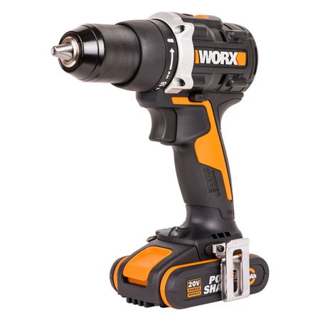 дрель-шуруповерт WORX WX102 60Нм 20В Li-Ion бесщеточная с АКБ 2x2,0Ач беспроводной шуруповерт ludyvi bl150 21в 13мм