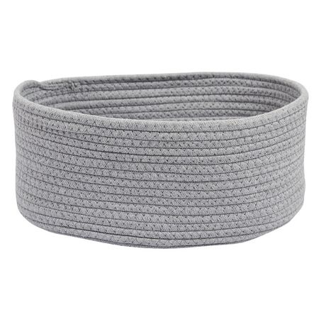 корзина для хранения плетеная овальная 250х150x100мм хлопковая плеть серая хлопковая марля для тофу и сыра