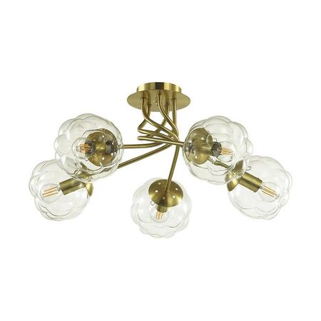 люстра LUMION 5хЕ14х40Вт золотистая/прозрачная памятная банкнота зимбабве 100 триллионов золотистая