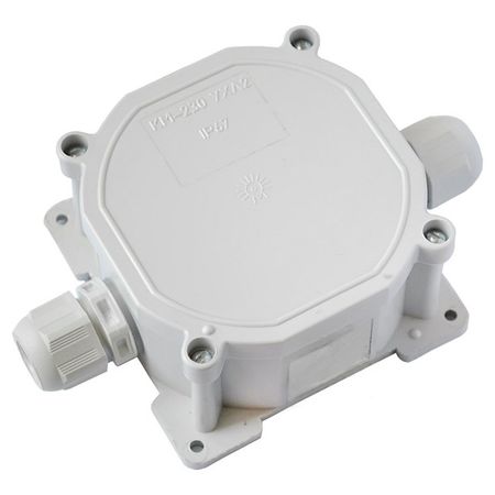 коробка монтажная BYLECTRICA 2 поста 80х79х44мм IP67 серый коробка распределительная bylectrica 90х87х43мм ip54 серый