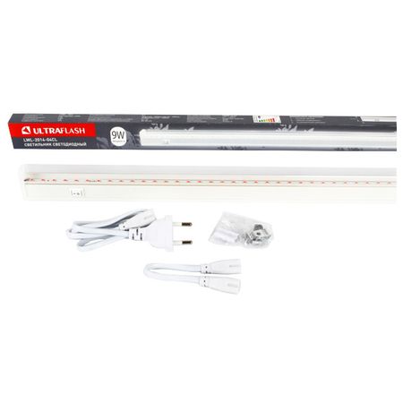 светильник линейный ULTRAFLASH ФИТО Био полный спектр 9Вт c креплением в комплекте sinjialight фитолампа полный спектр 150 вт 200 led
