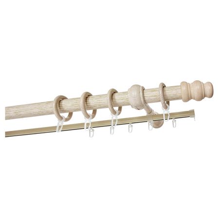 карниз 2-рядный УЮТ 28мм 150см беленый дуб, арт.28.02ТО.36Б.150 карниз 2 рядный 28мм 150см светлый дуб арт 28 02 035 150