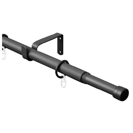 карниз телескоп. 1-рядный ARTTEX 160-300см 16/19мм черный наконечник заглушка, арт.56.551.1 карниз 2 рядный уют 28мм 300см арт 2005760