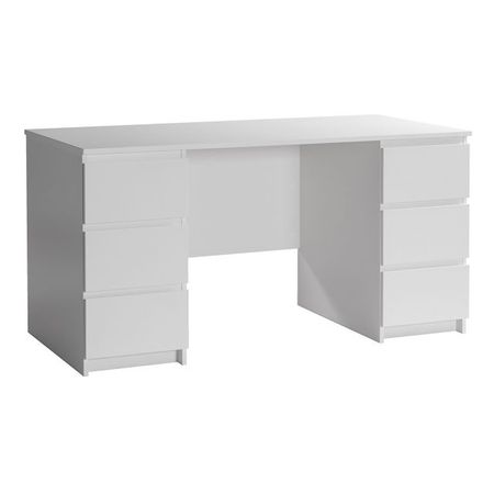 стол письменный КАСТОР 6 ящиков 1510х650х750мм ЛДСП белый стол письменный кастор 1160х650х750мм лдсп сонома