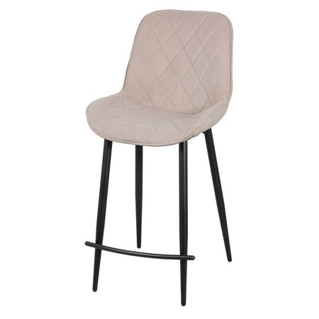 стул полубарный СФЕРА 530х625х1030мм бежевый/черный муар ткань/металл отрез марлевый фарм сфера экстра н с 0 9 м х 2 м