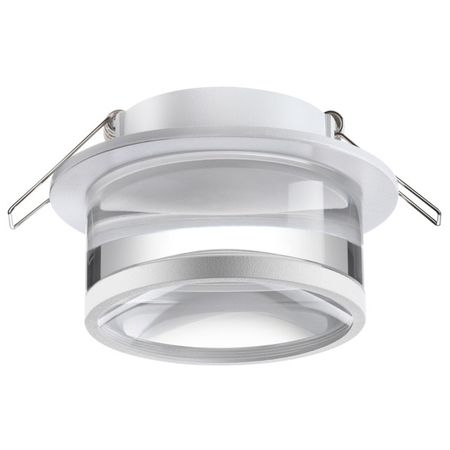 светильник встраиваемый NOVOTECH Gem GU10 1х9Вт алюминий акрил белый светильник трековый novotech slim ip20 9вт gu10 белый