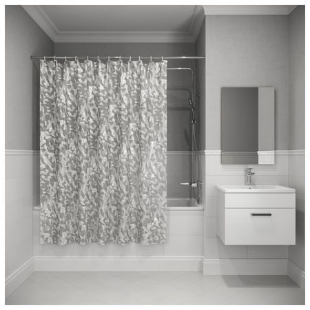 занавеска для ванной комнаты IDDIS Promo 200х180см PEVA прозрачная прозрачная шифоновая занавеска tiyana розового а