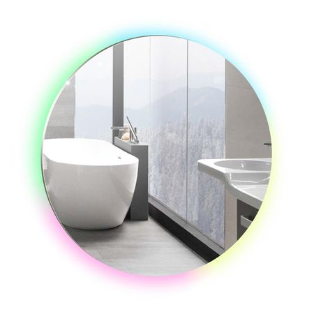 зеркало для ванной SILVER MIRRORS Savanna D100см круг LED RGB Smart управление мультицвет зеркало для ванной silver mirrors мальта 80х55см сенсор