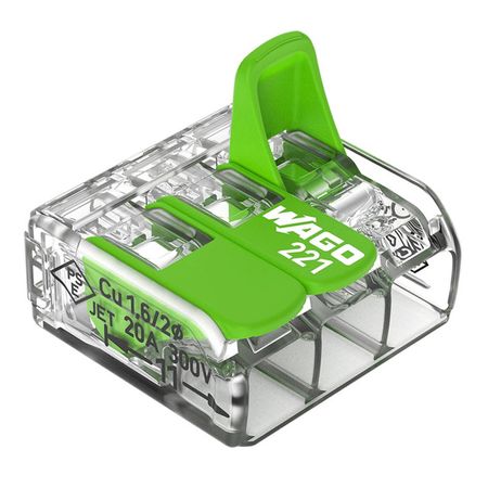 клемма соединительная WAGO 3-х проводная 221-423 3 шт клемма соединительная wago 5 ти проводная 221 415 3шт