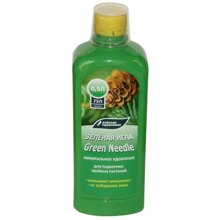 удобрение для хвойных растений Зелёная игла минеральное 0,5л изолента зелёная