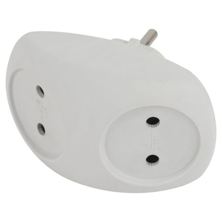 разветвитель ЭРА 2 гнезда б/з белый 10А разветвитель эра 2 гнезда 2 usb 2400ma б з 10а белый