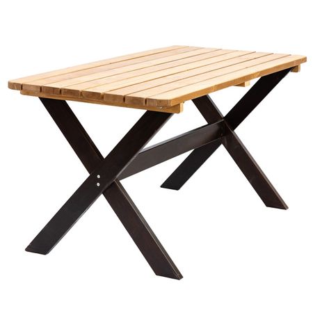 стол прямоугольный 148х77х75см коричневый дерево лежаки yami yami лежаки лежак прямоугольный пухлый s