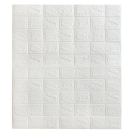 панель декоративная самоклеящаяся Кирпич белый 770х700мм панель декоративная самоклеящаяся кирпич белый 770х700мм