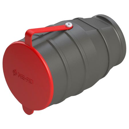 гнездо штепсельное NE-AD 3х25А IP44 с/з с крышкой каучук черный, красный мигающий зуммер ad16 16sm красный 12 24 220 380в 16мм