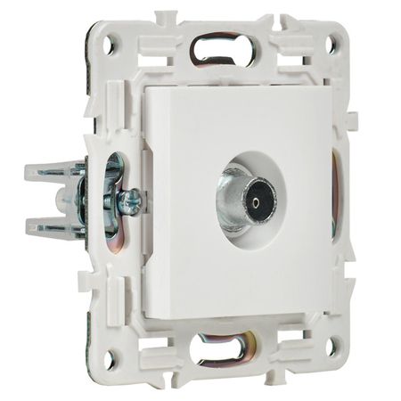 розетка TV оконечная IEK Skandy арктический белый розетка 1 пост iek skandy с з с ш 16а арктический белый