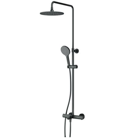 система душевая AM.PM Like F0780522 смеситель для ванны/душа с термостатом, верхний душ 220 мм душ верхний ledeme l20 200мм круг 1 режим