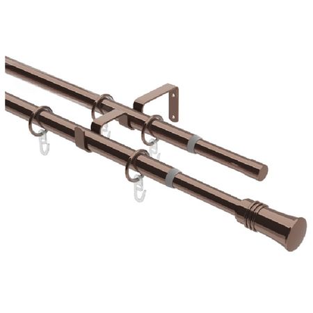 карниз телескоп. 2-рядный ARTTEX 160-300см 16/19мм коньяк наконечник конус, арт.246.688 коньяк эгриси 6 лет грузия 0 5 л