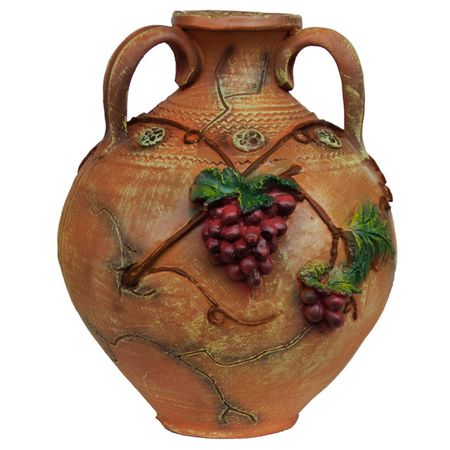 фигура садовая Амфора с виноградом h27см