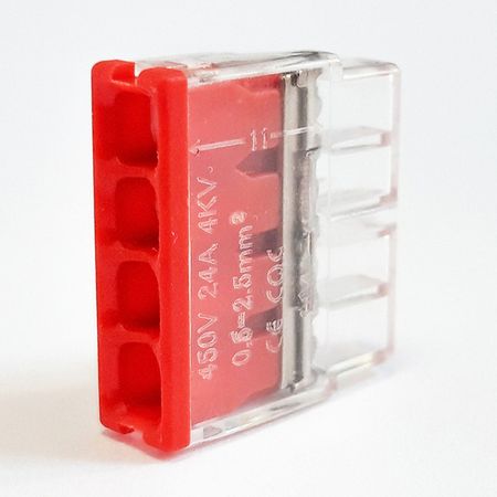 клемма соединительная DORI 4х2,5мм.кв с контактной пастой 6шт клемма соединительная dori 2х4кв мм 6шт прозрачный