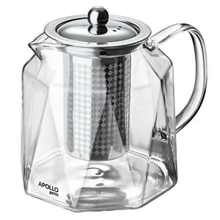 чайник APOLLO Genio Bombori 1,2л стекло, нерж.сталь чайник заварочный apollo teatro 0 95л стекло нерж