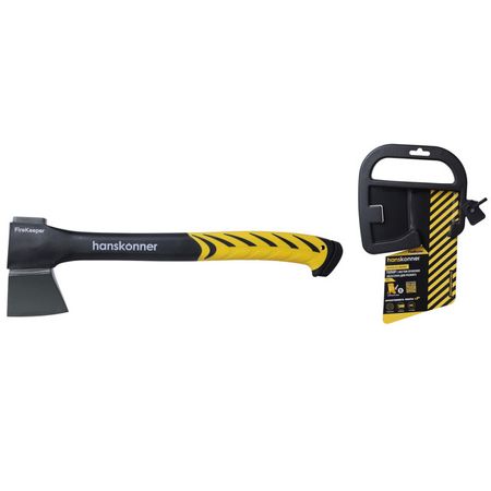 топор HANSKONNER 650г фиберглассовая рукоятка нож универсальный hanskonner 212мм   с двойным точилом