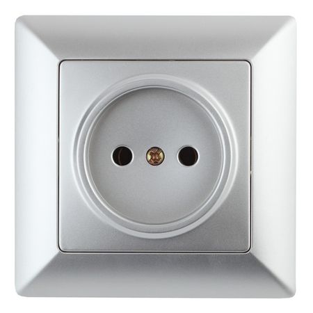 розетка 1 пост INTRO Solo без заземления 16А алюминий амб 050015 03 cfa 5 в 5015 для mazda cx4 автомобильная фара в сборе охлаждающий вентилятор 3 контакта