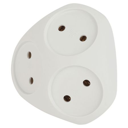 разветвитель ЭРА 3 гнезда б/з белый 10А разветвитель эра 2 гнезда 2 usb 2400ma б з 10а белый