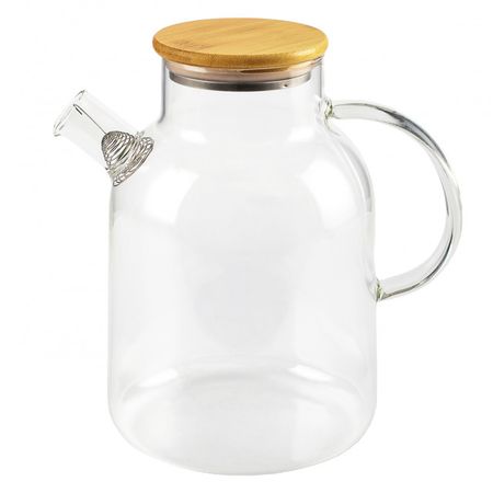 чайник заварочный ATTRIBUTE Pure 2,2л боросиликатное стекло, бамбук, нерж.сталь fape локоть 105 градусов боросиликатное стекло