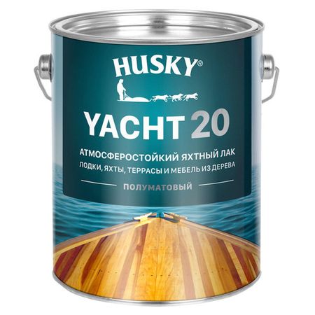 лак уретано-алкидный HUSKY YACHT 20 яхтный 2,7л полуматовый, арт.30138 лак уретано алкидный husky yacht 20 яхтный 0 9л полуматовый арт 30135