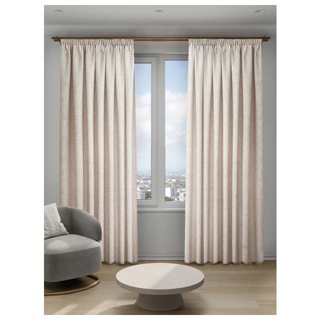 штора портьерная на шт.ленте DECOFEST Лина рогожка 200х280см бежевая, арт.153.765 штора портьерная на шт ленте decofest софи канвас 200х280см бежевая арт 153 734