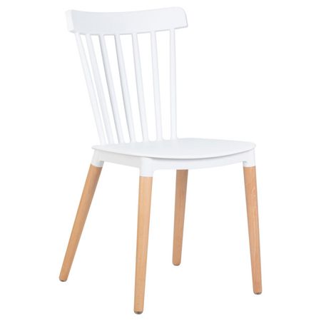 стул ANGIVARE 430х510х830мм полипропилен/дерево белый