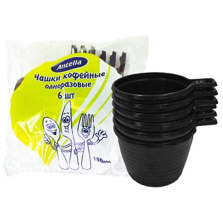 набор чашек кофейных ANTELLA 200мл 6шт коричневый кофейных чашек bincoo 340 мл