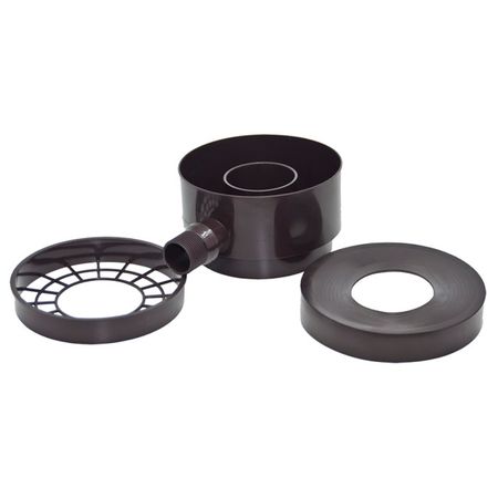 водосборник IMPLAST универсальный от 65 до 110 мм трубы коричнеый