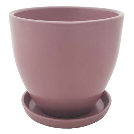 горшок керамический с поддоном 2,4 л пастельно-фиолетовый фиолетовый керамический чайник ri oniy teaset 130 мл