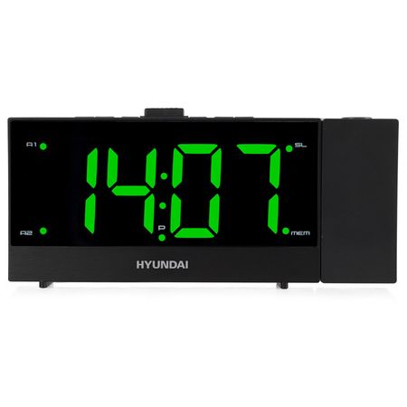радиочасы HYUNDAI H-RCL243 LCD, цифровые FM черный oria цифровые led часы будильник