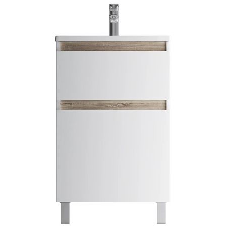 тумба с раковиной напольная AM.PM X-Joy 55см 2 ящика белый глянец шкаф напольный белый глянец 820х600х504мм 2 ящика мдф лдсп