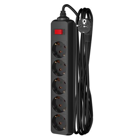 сетевой фильтр ФОТОН 3м 5 гнезд 10А с выключателем с/з черный сетевой фильтр фотон 2м 5 гнезд 10а с выключателем с з