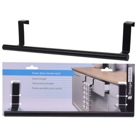 вешалка-рейлинг надверная KOOPMAN 365х60х80мм черный металл подсвечник koopman 10х10х20 5см металл